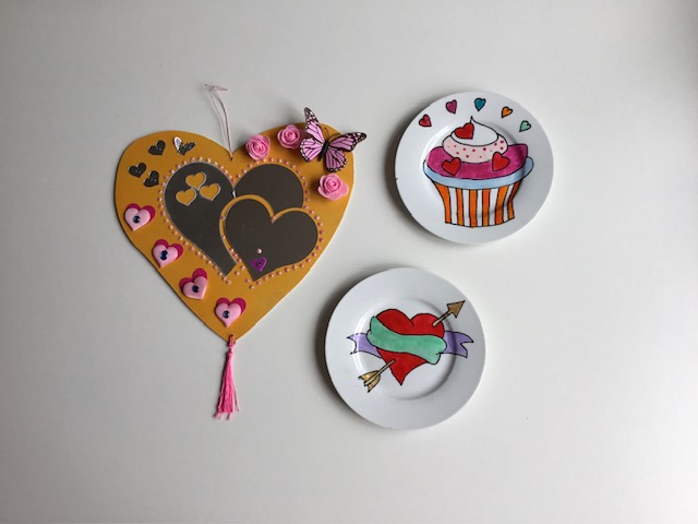 Servies beschilderen en hartenspiegel 